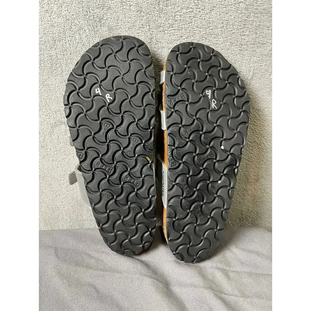 Birkenstock Mayari Sandals Womens EU 37 US 6 Silver Birko-Flor Comfort Slides